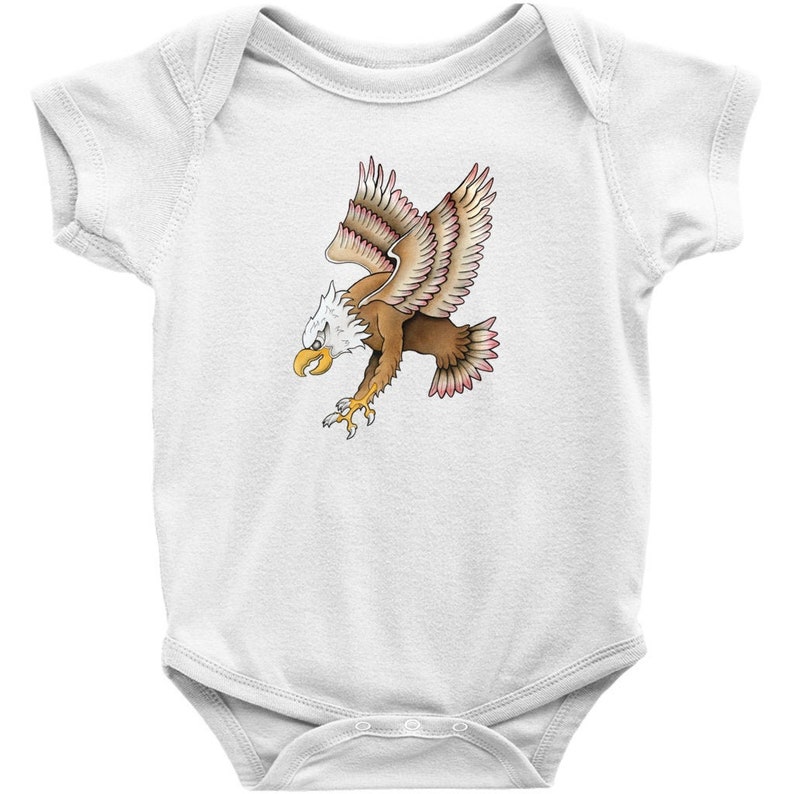 Watercolor Tattoo Eagle Baby Bodysuit Infant Creeper
