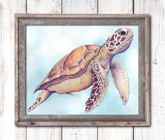 Sea Turtle Art, Watercolor Turtle, Turtle Prints