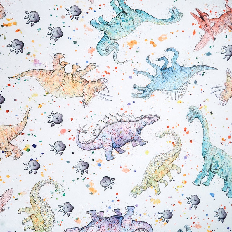 Dinosaur Changing Pad Cover Colorful Dinosaur Nursery Decor Etsy
