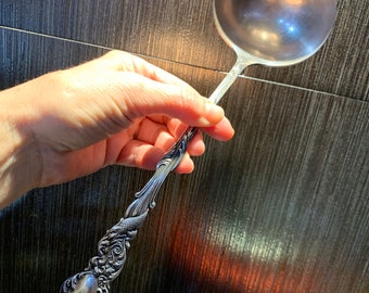 Replacement Banquet wedding Gift idea RARE Trio Silver plated Set serving spoon gravy ladle cake fish server same pattern Royal Plate