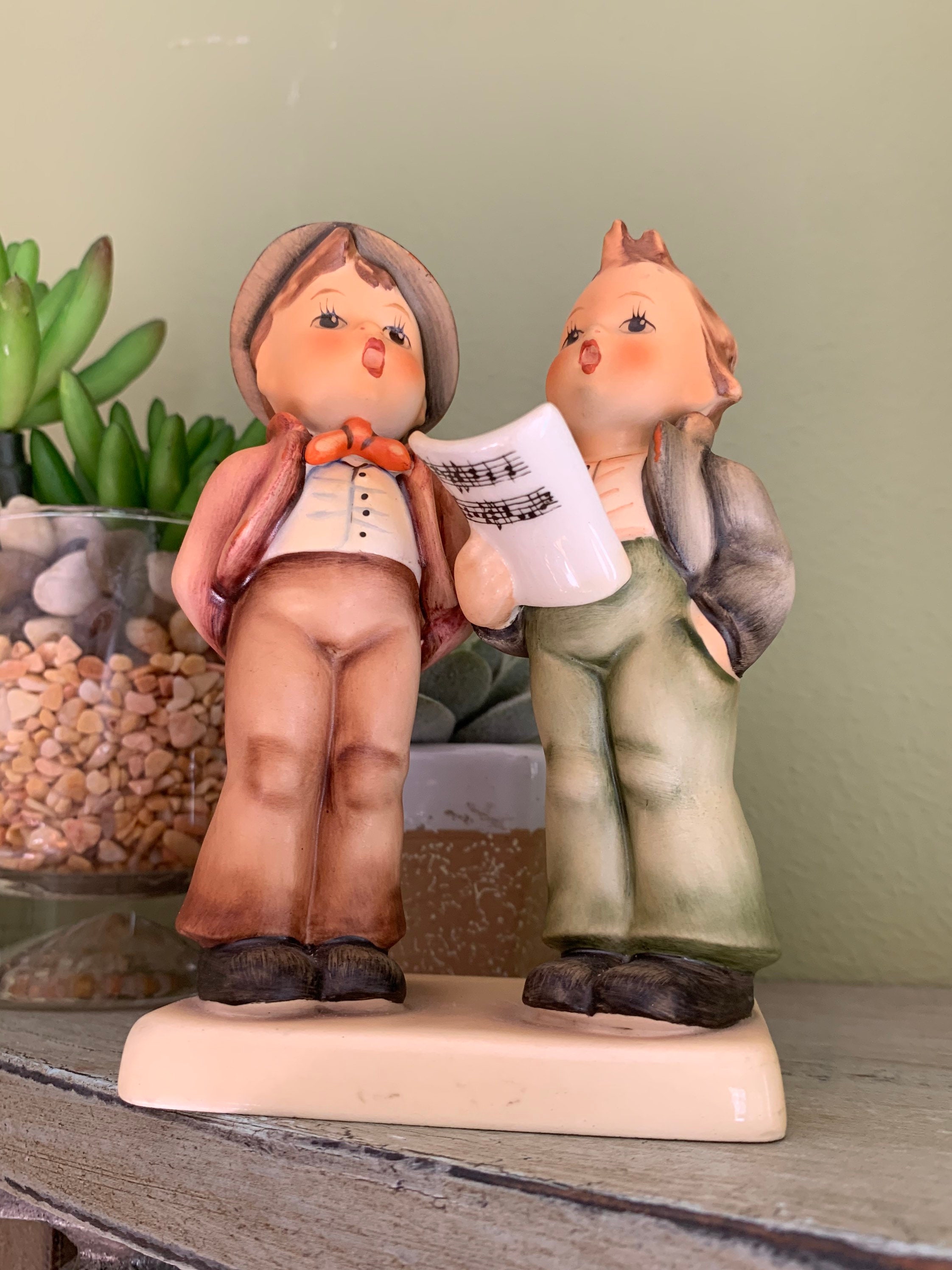 Vintage 1983 Goebel Hummel # 130 Caroling Boys Figurine W Germany
