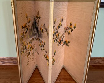 1970s EISHO YAMASHITA Japanese Artist Hand Painted Silk Screen