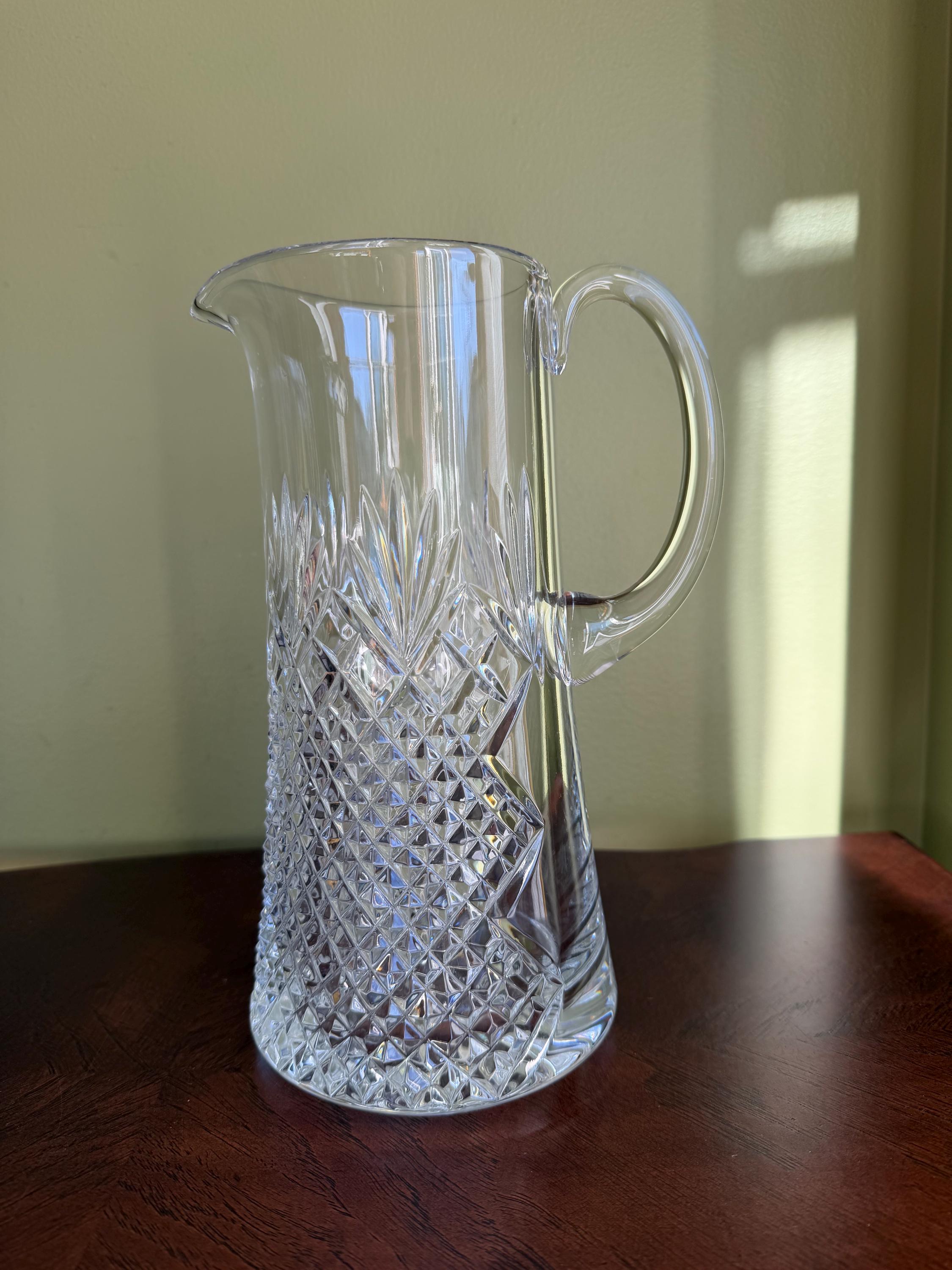 Vintage Waterford Crystal Pitcher Sullivan Pattern 42Oz. Capacity/Sullivan Collection By Pitcher/Jug