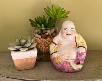 Vintage Porcelain Chinese Laughing Buddha