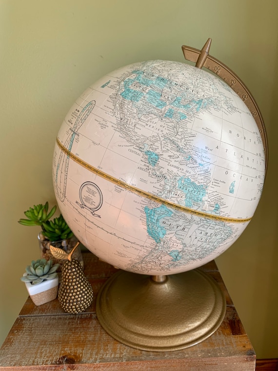 Vintage Cram's IMPERIAL World Globe met / 12 | Etsy