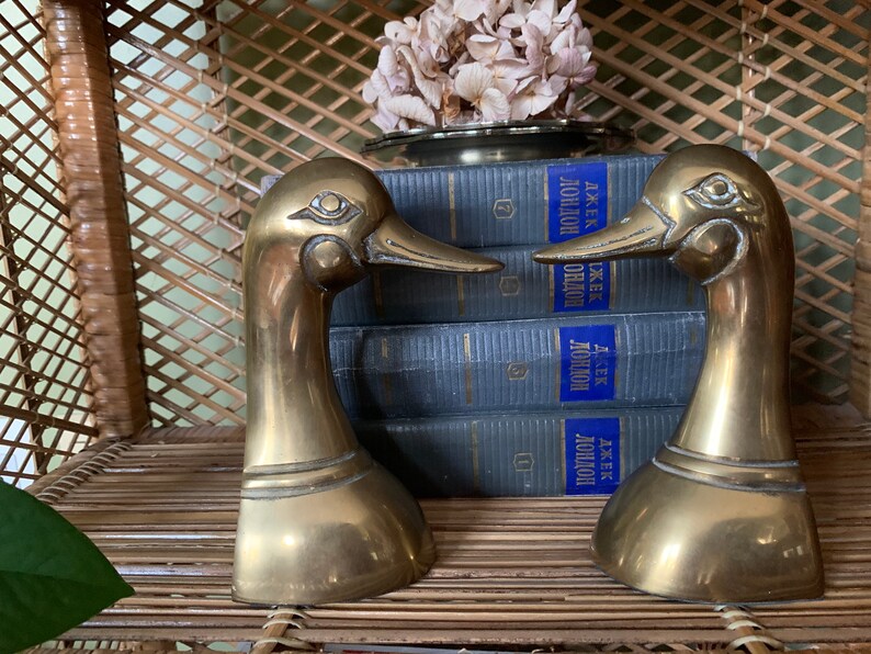 brass duck bookends made in korea brass duck bookends made in korea