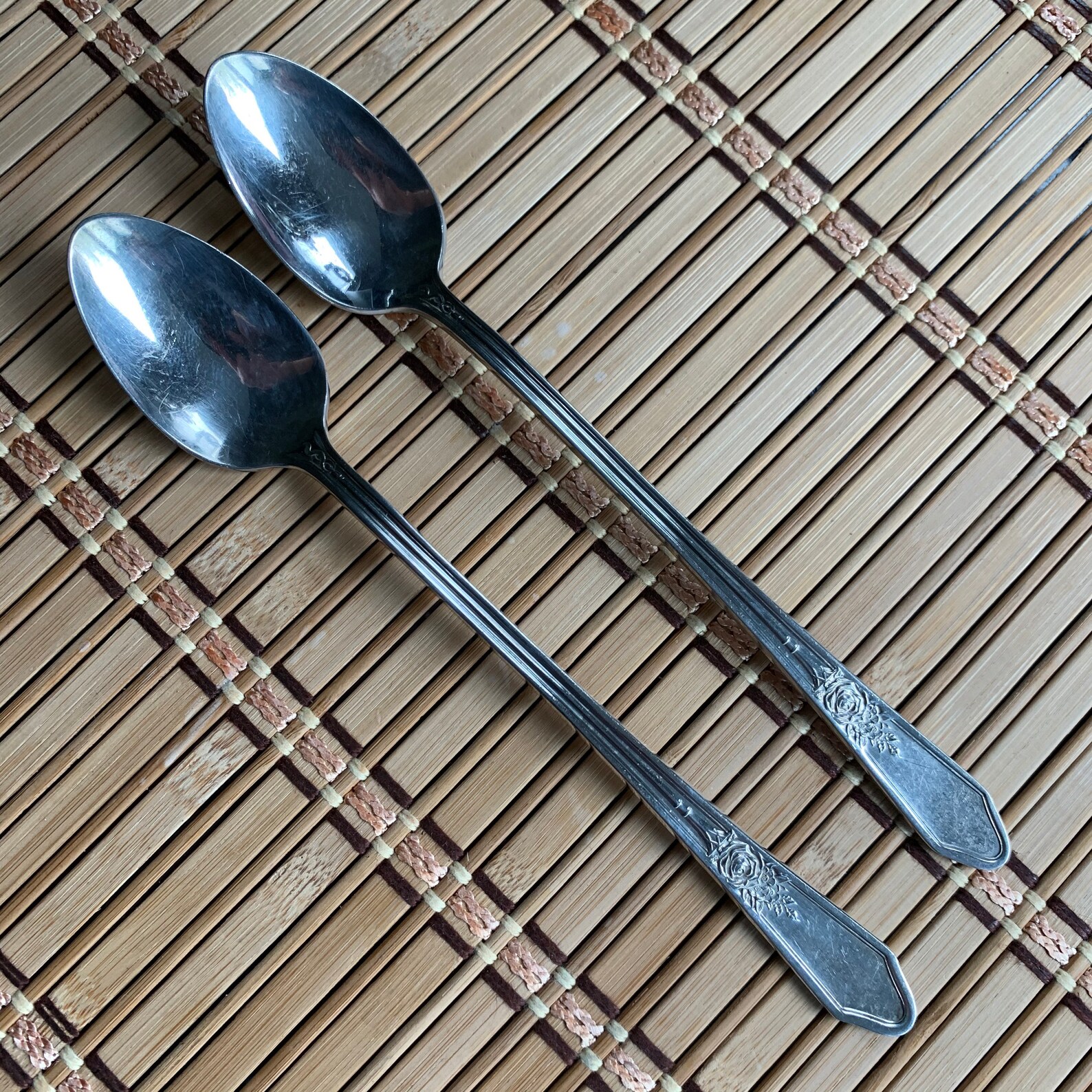 Antique Set of 6 R.& B. A1 IS Silver Plated Spoons Set of 4 Etsy