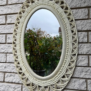 Vintage Original Burwood Wood Mirror # 470 /Burwood Oval Ornate Frame Mirror Made in USA