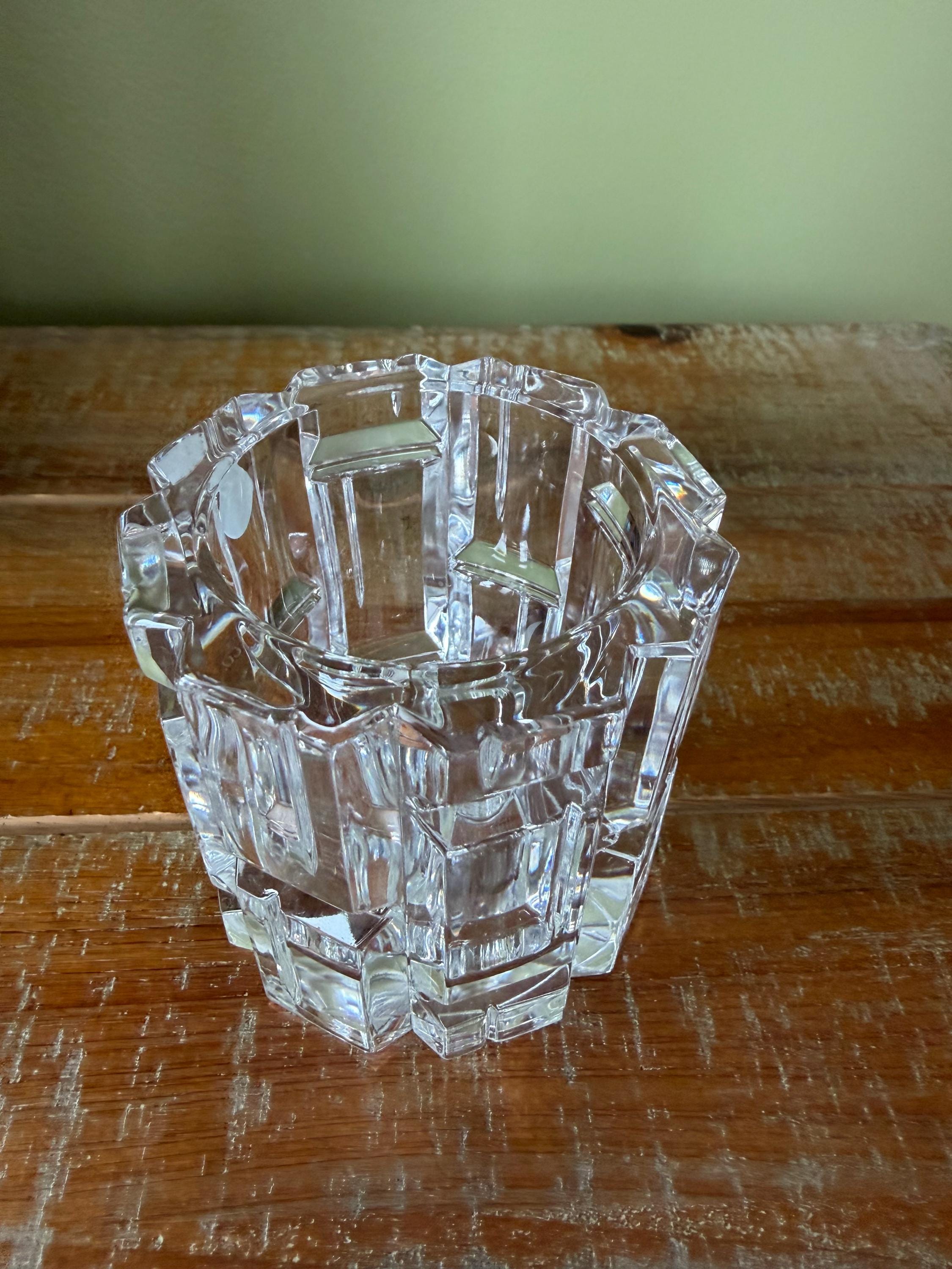 Vintage TIFFANY & Co. Crystal Votive Candle Holder Made in Japan