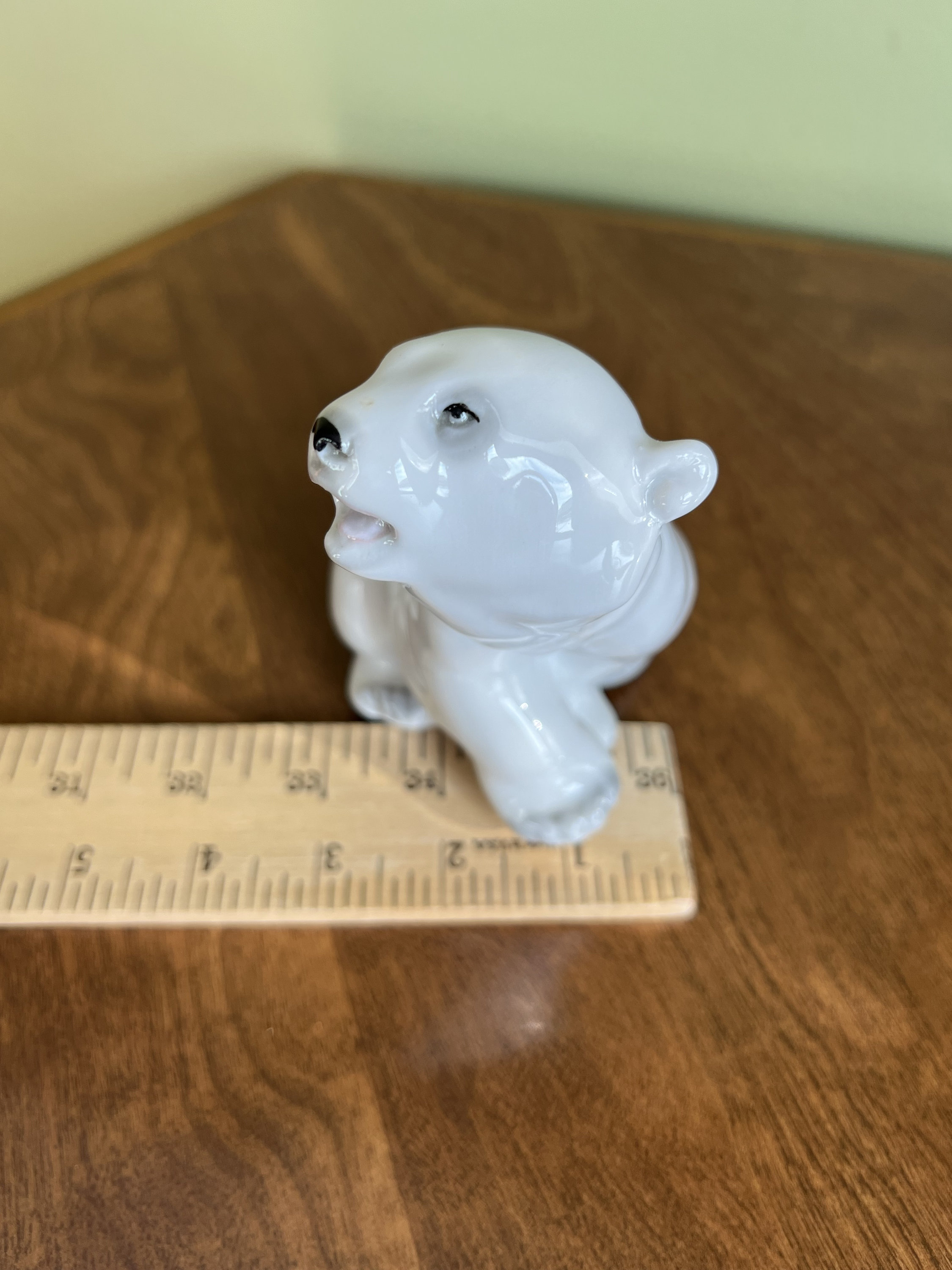 Vintage LFZ Porcelain Polar Bear Figurine Made in Ussr/lomonosov