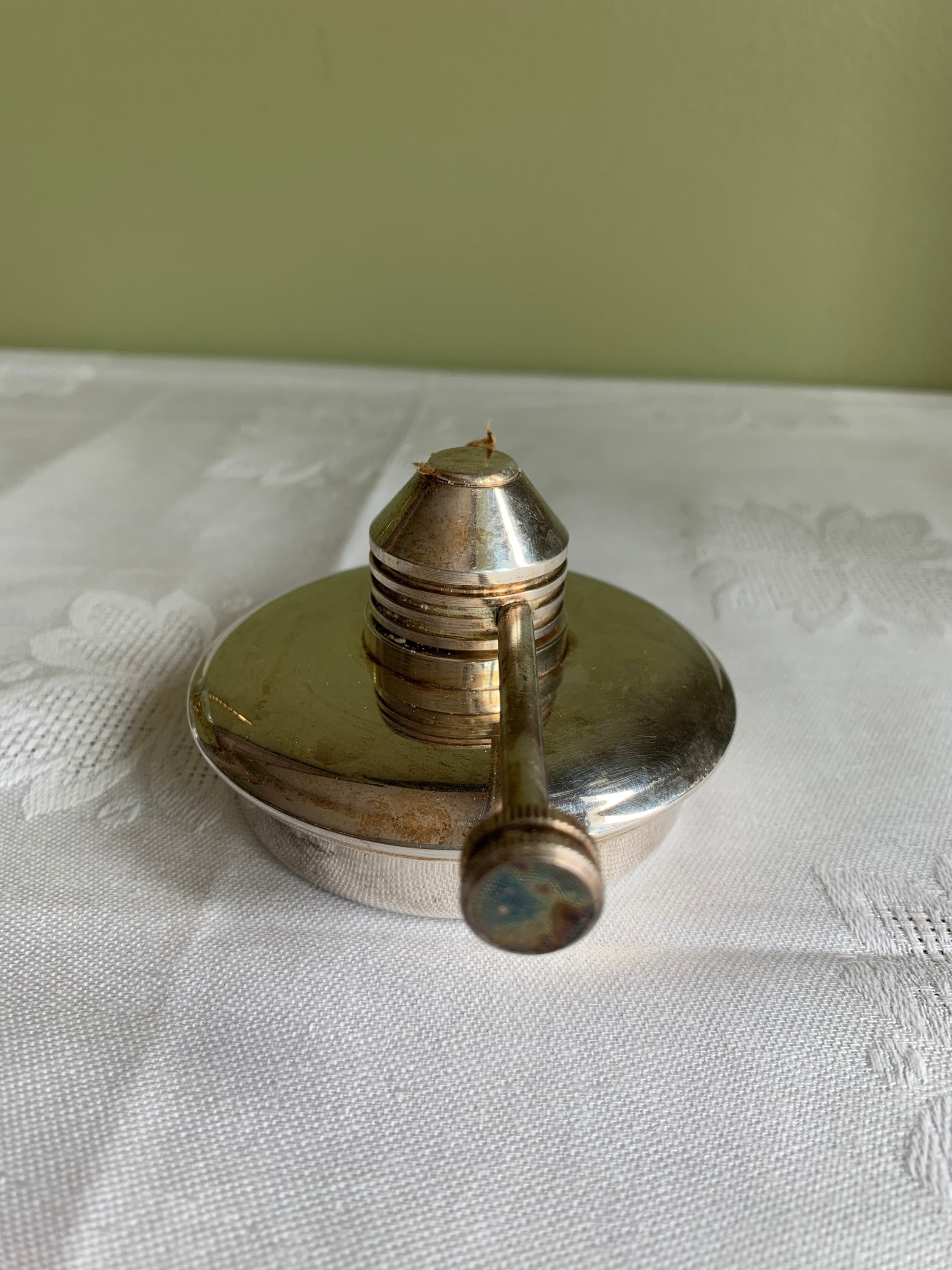 Antique Rare Silver Plated Small Oil Lamp Etsy