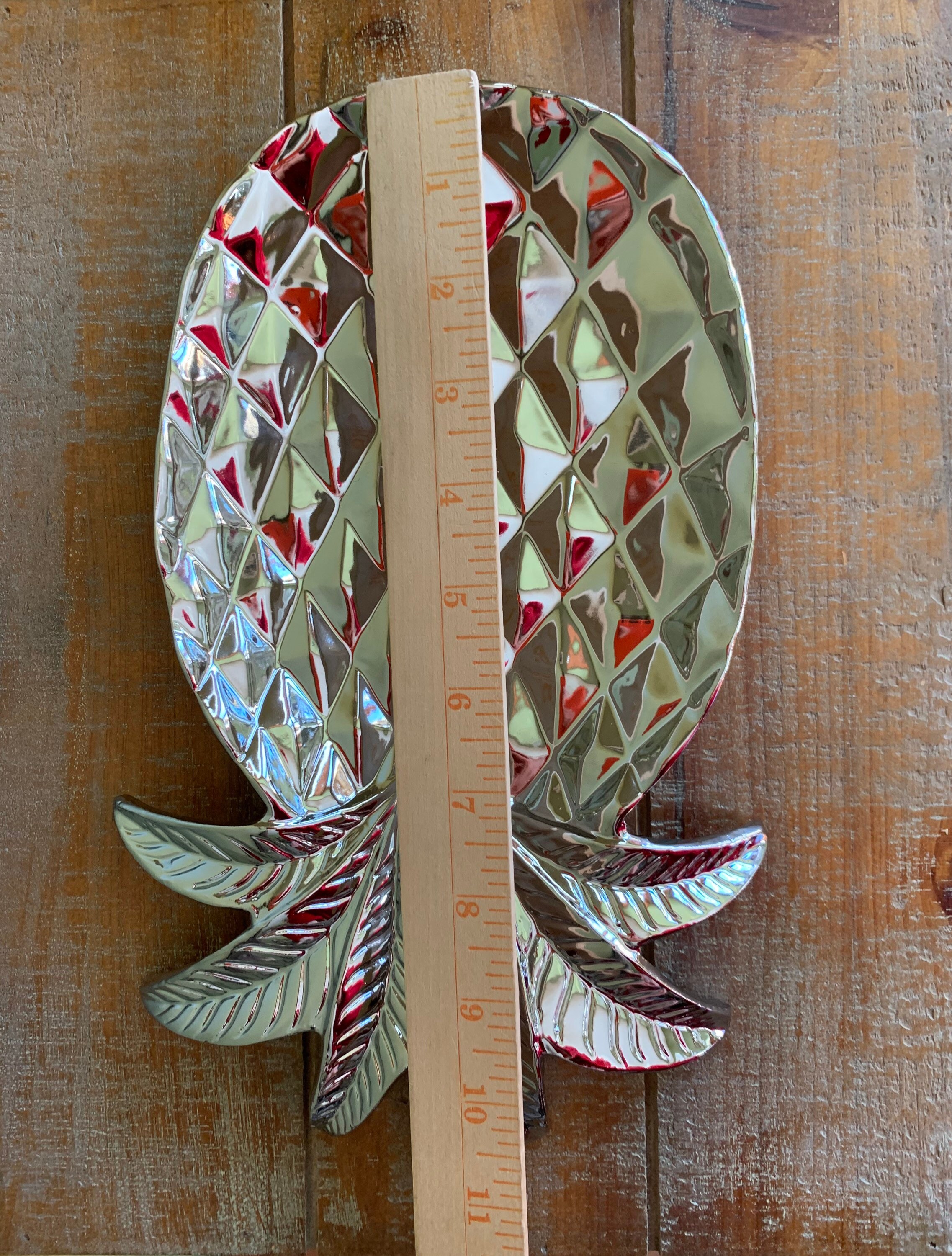 Verdici Design Silver Ceramic Pineapple Tray/ Verdichi Design Etsy