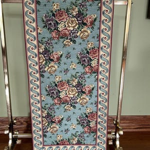 Vintage Tapestry Table Runner/Renaissance by Woven Art New York-Bruxelles-Paris Tapestry 100 % Cotton with Silk Backing/Belgian Tapestry 72”