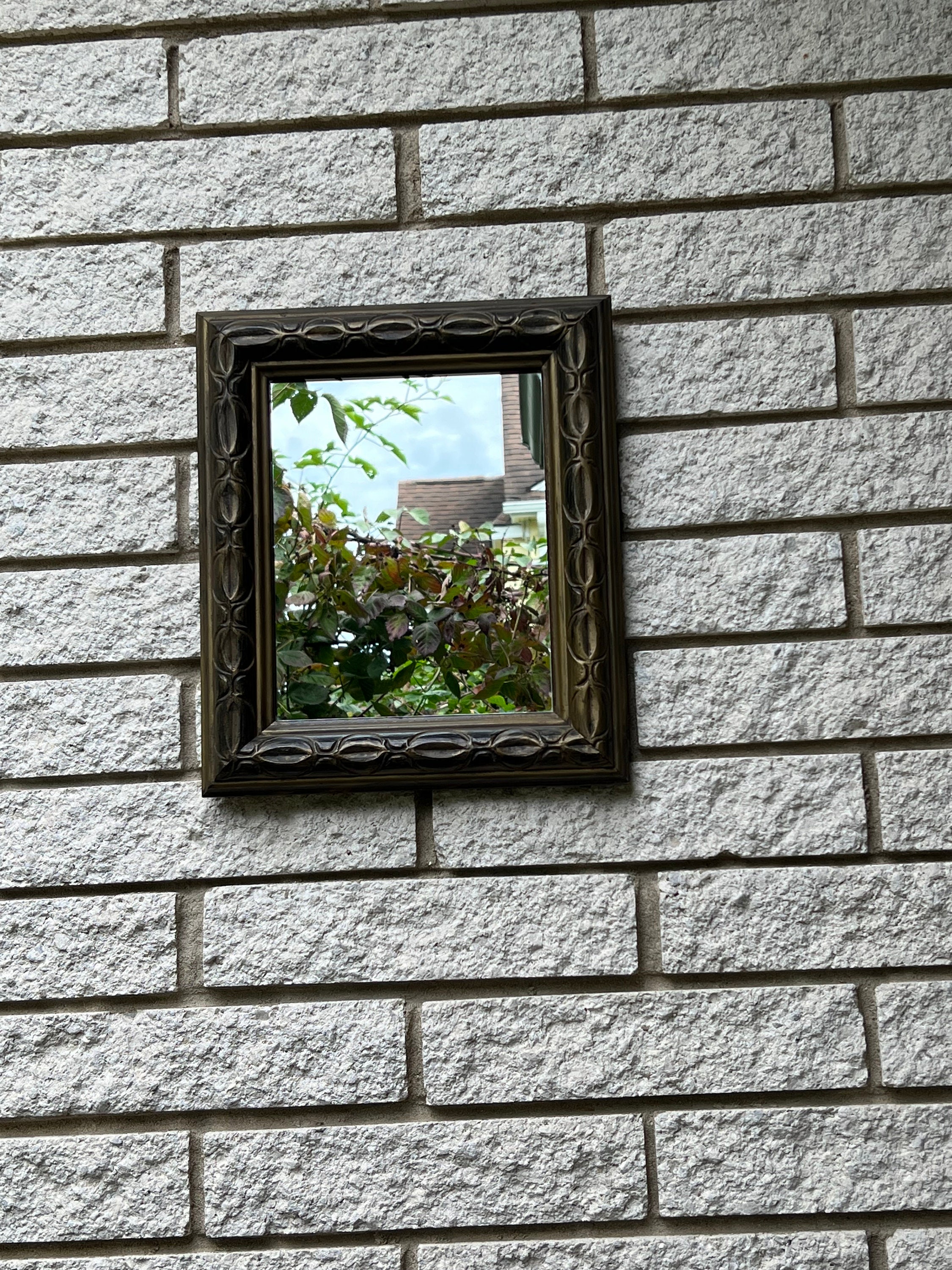 ドイツアンティーク ミラーフレーム 鏡枠 木彫り アートフレーム