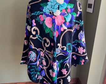 【美品】ダイアン フォン ファステンバーグ　DVF　シルク　花柄　ベルテッド 美品】ダイアン フォン ファステンバーグ DVF シルク 花柄