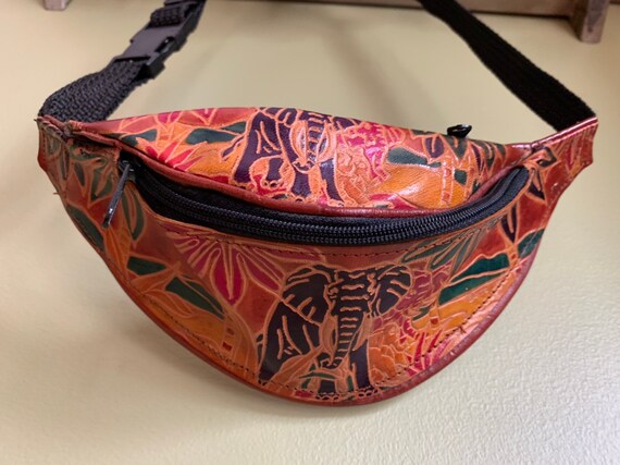 tooled leather fanny pack
