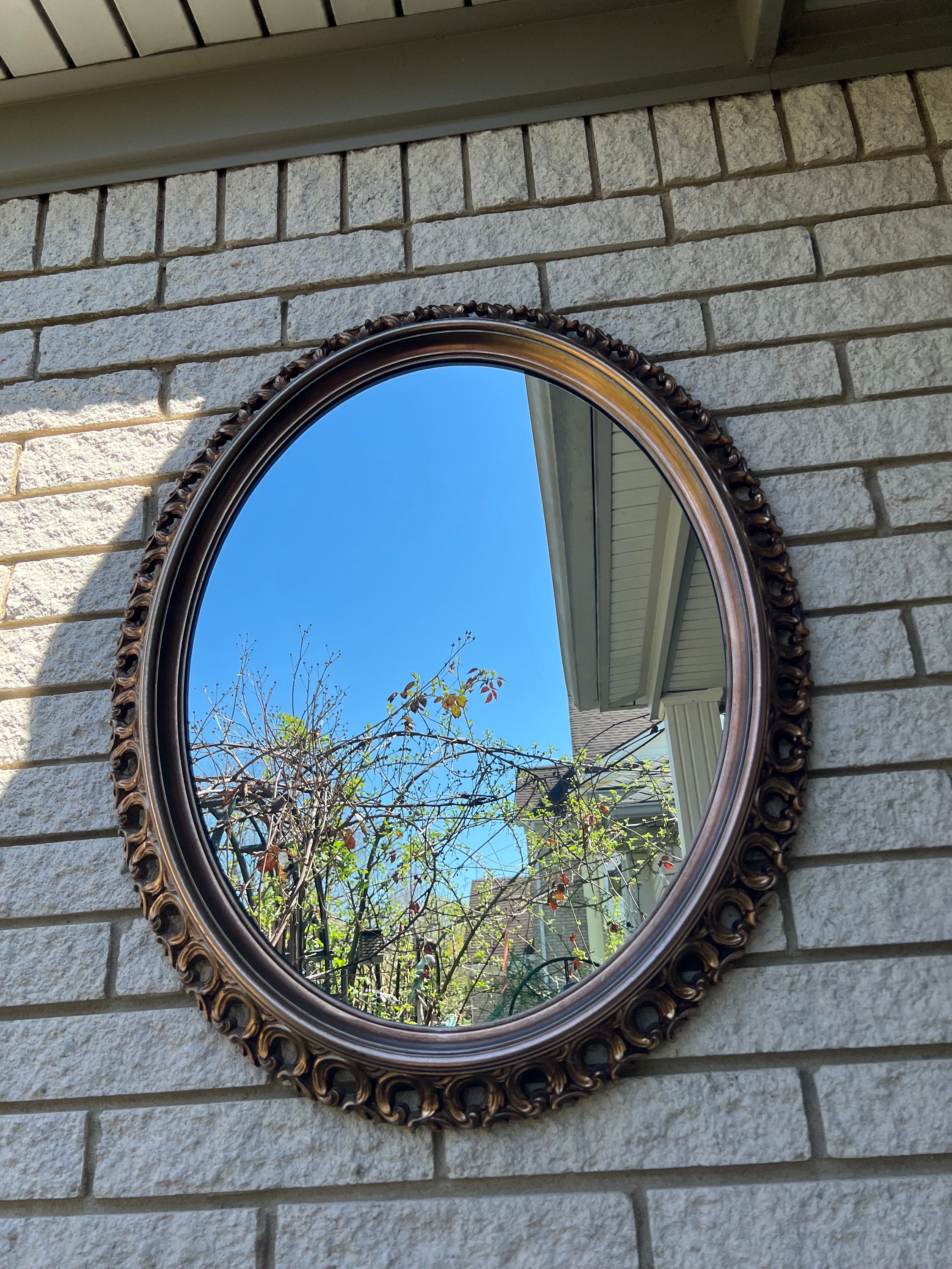 Vintage Turner MFG.# 1512 Large Oval Mirror/hollywood Regency Oval