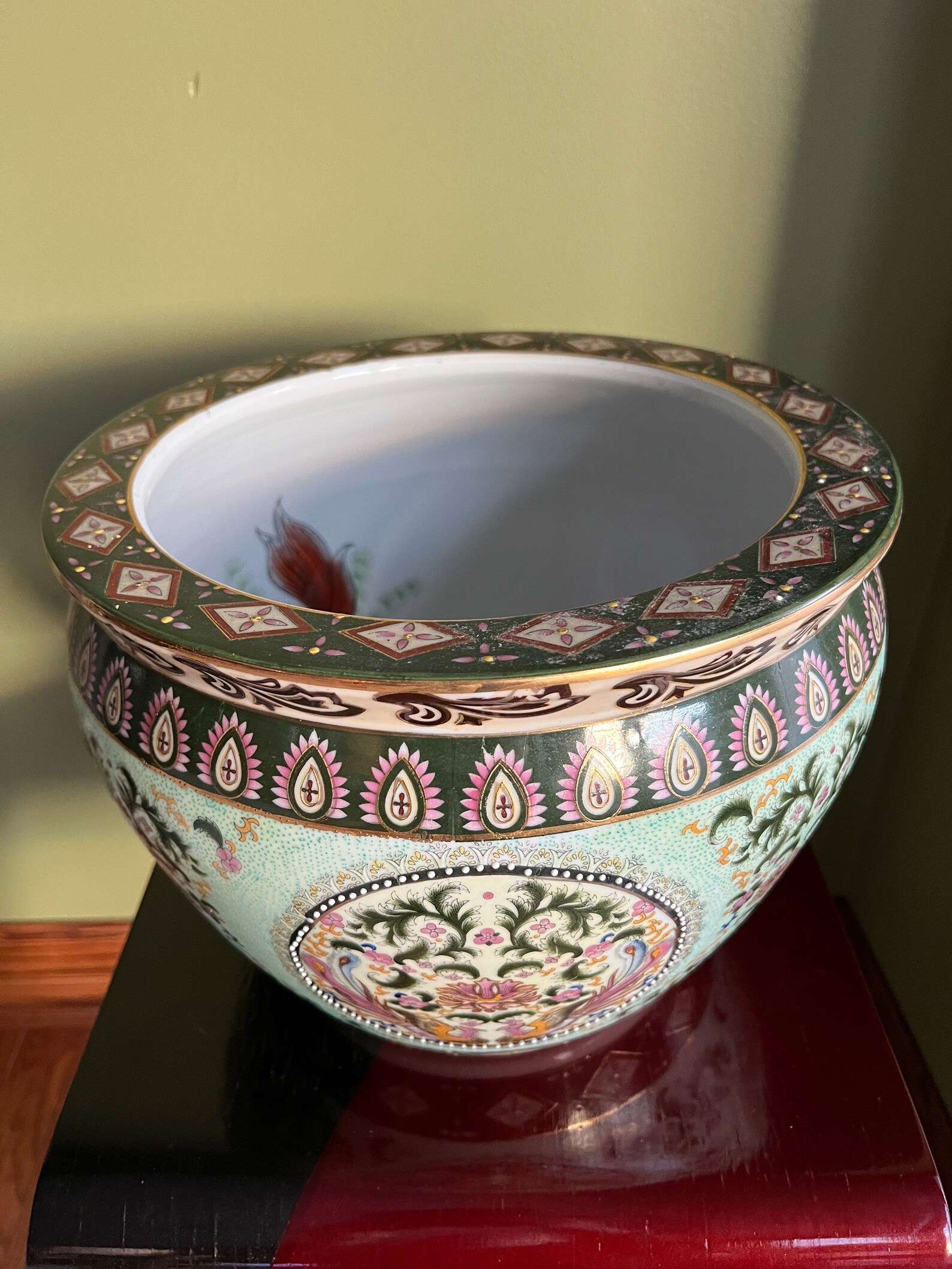 Vintage Chinese Fish Bowl/large Chinese Ceramic Pot/chinese Etsy