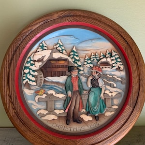 アンリ ANRI「Christmas 1981 壁掛けプレート」保証書付き Anri Christmas Plate - Etsy