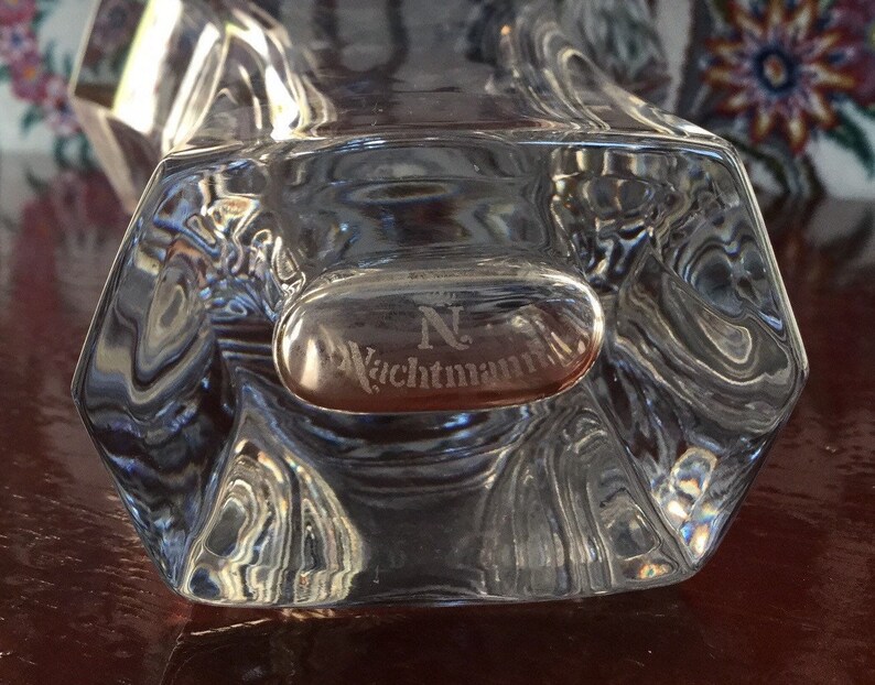 Vintage Nachtmann Signed Art Deco Crystal Vase Heavy Etsy
