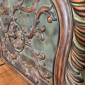 Pantalla de chimenea de metal adornada vintage | Etsy