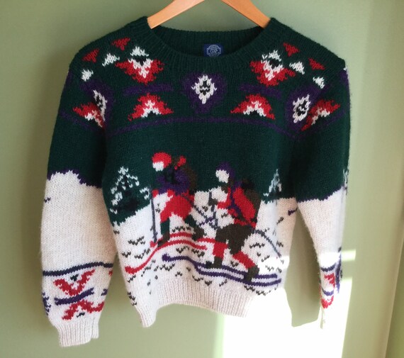 Vintage GAP 100% Wool Hand Knit Children's Ski Swe