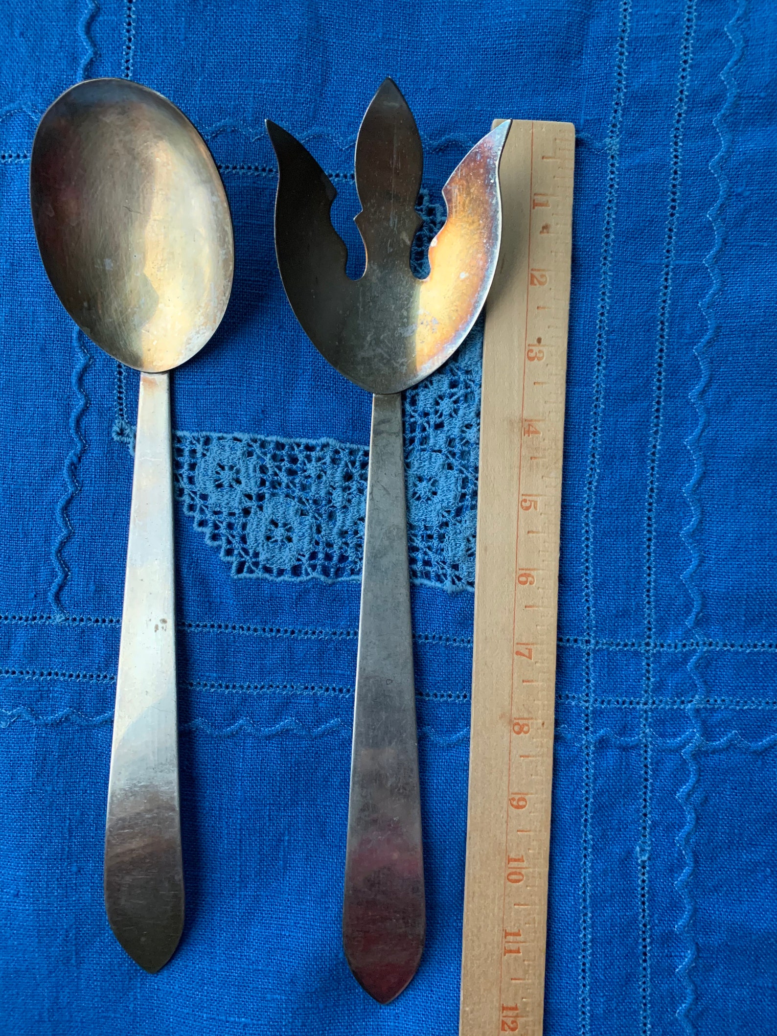 Vintage plateado utensilios de cocina / grandes servidores de | Etsy