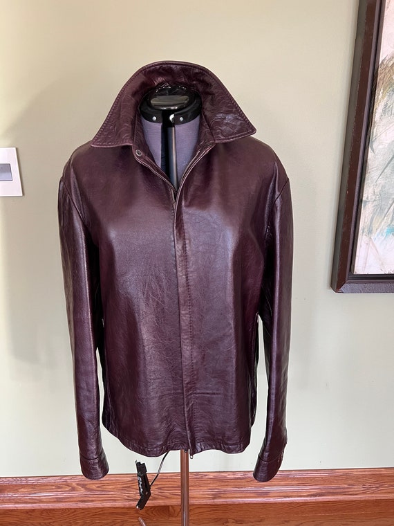 Vintage GIANFRANCO FERRE Leather Jacket sz XL Made