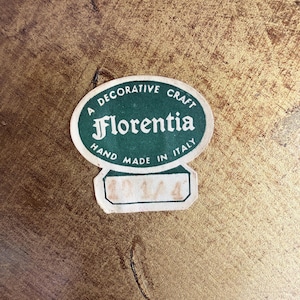 Vintage Italian Florentine Gold Gilted Round Tray 15” diameter/Large Made in Italy Florence Hand Made Gold Tray/Gold Perfume Tray image 4