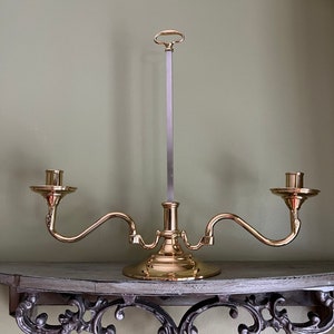 Vintage Baldwin Brass 2 Arms Serpentine Candelabra/ Regency Style Baldwin Two Arms Gold Brass Candelabra