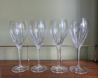 Vintage LAUSITZER KRISTALL Coloured Cut Crystal Set of Six