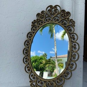 Vintage Burwood Ornate Gold Frame Wall Mirror / Mid Century Large Gold Frame Mirror Burwood 4357