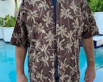 Vintage Aloha Hawaiian Shirt sz XL/Made in Hawaii Men’s Cotton Shirt/ The Hawaiian Original Vacation Shirt