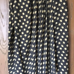 Vintage Anne Klein II 100% silk Wrap Skirt/Tulip Skirt Pleated Draped Lined sz 6/ Polka Dot Summer Skirt