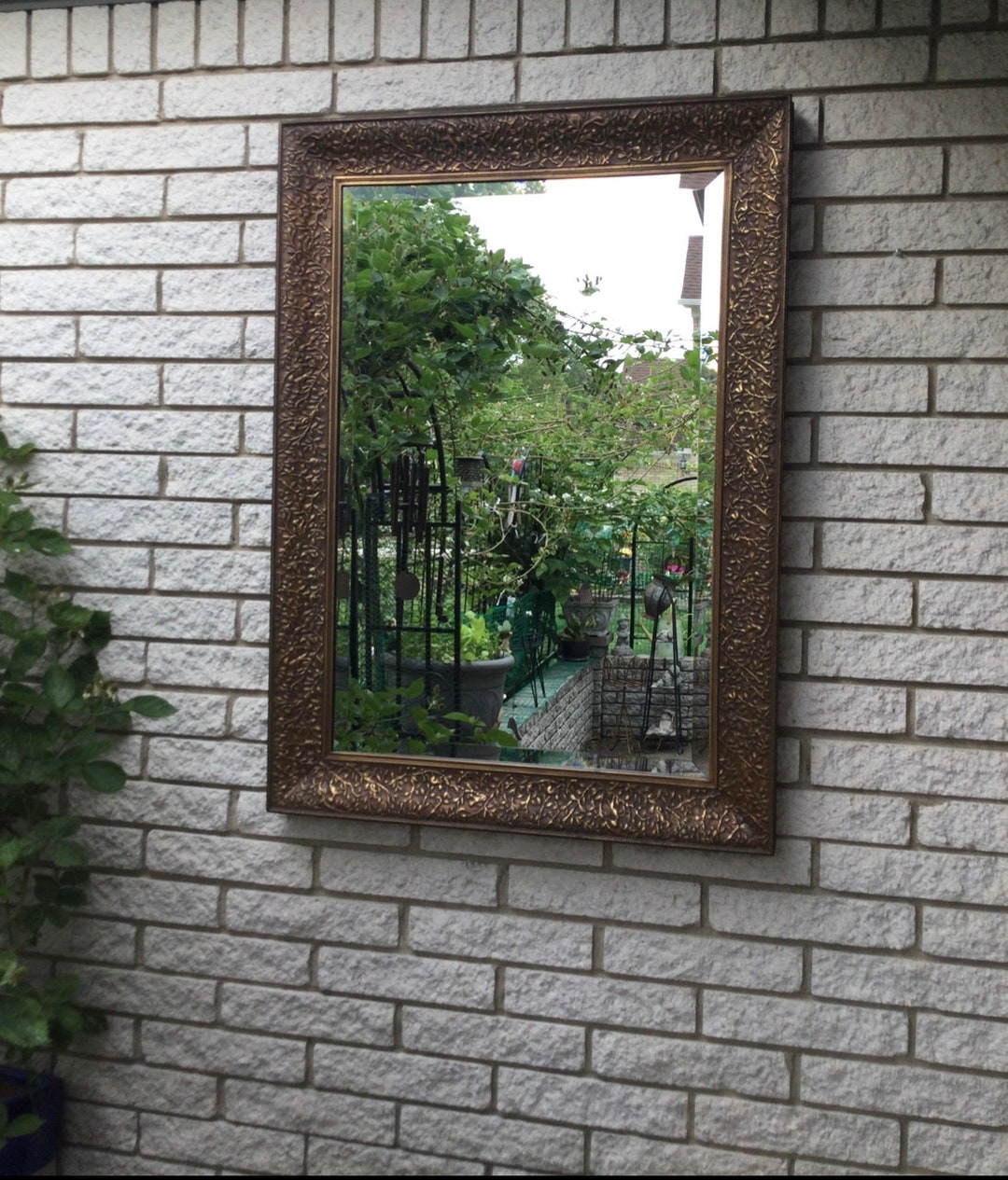 Vintage Ethan Allen Mirror/xl Entry Mirror/art Nouveau Style Wall
