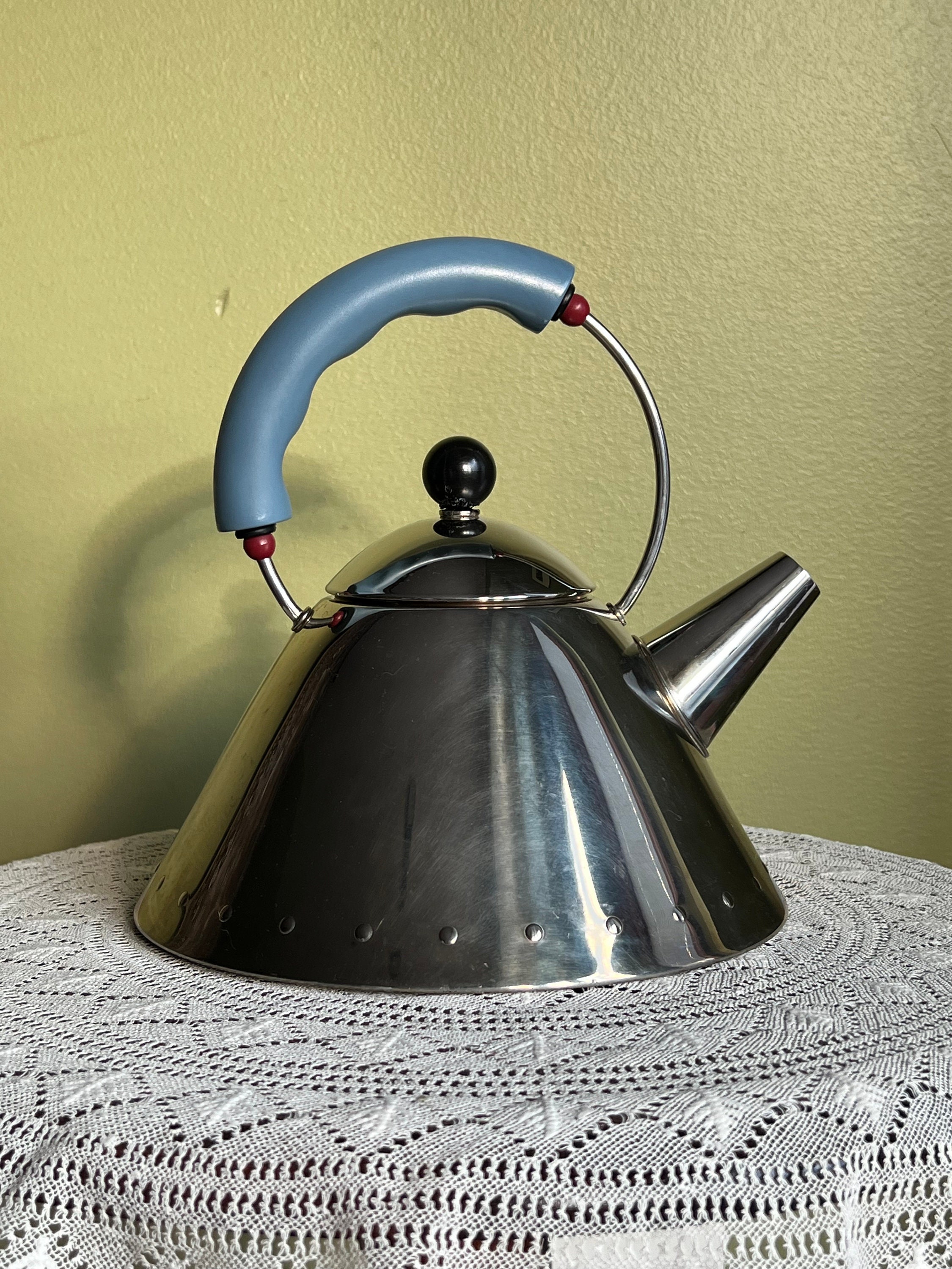 Vintage Michael Graves for Alessi 9093 Stainless Steel Bird Tea