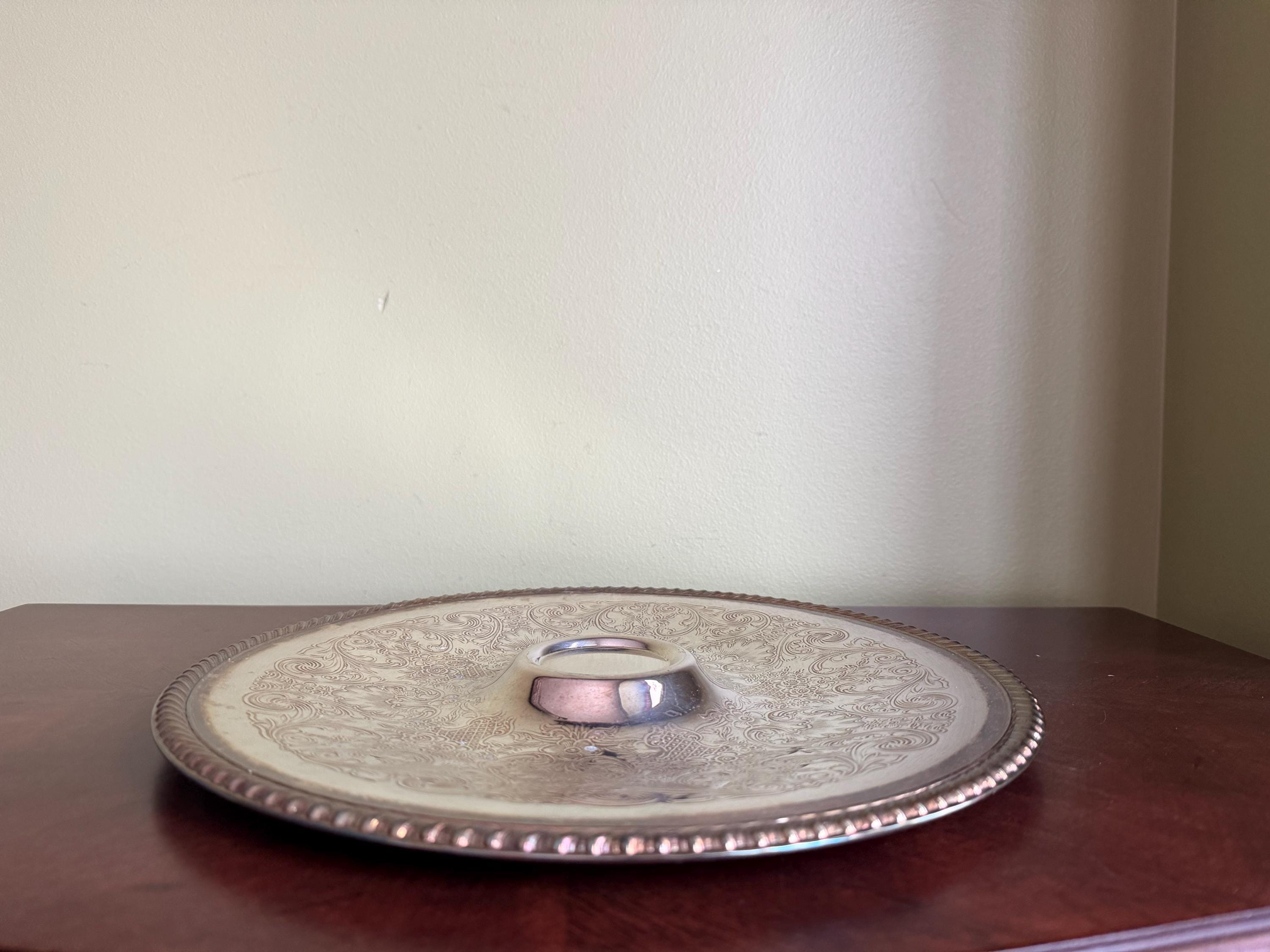 アンティーク vintage インテリア ミラートレイ シルバー Antique