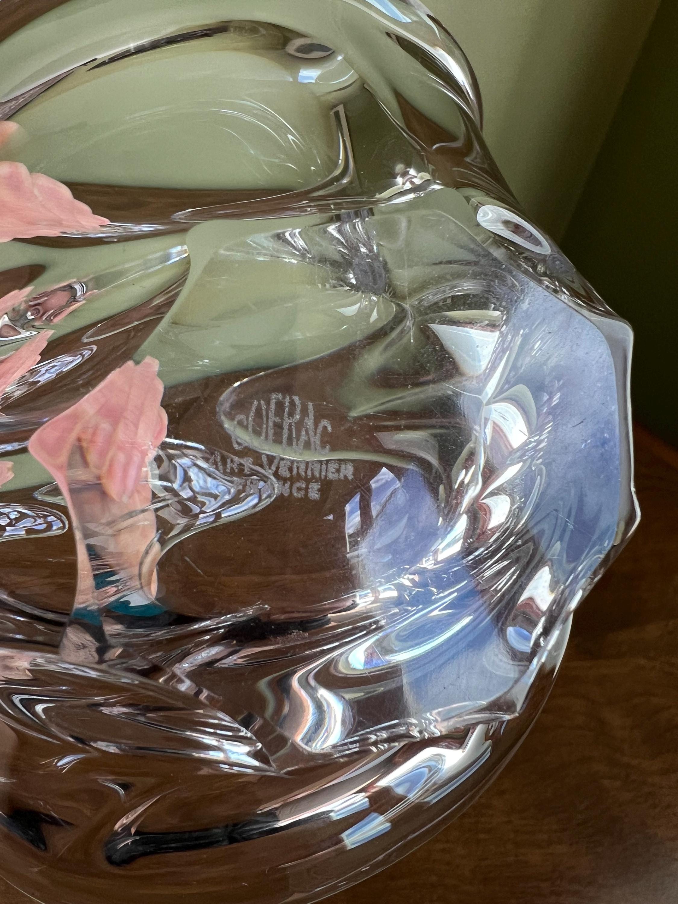 Vintage Cofrac Art Verrier France Crystal Candy Dish/ Cofrac
