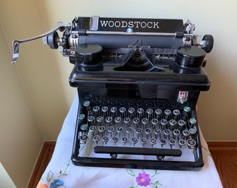 Old Woodstock Metal Typewriter Heavy