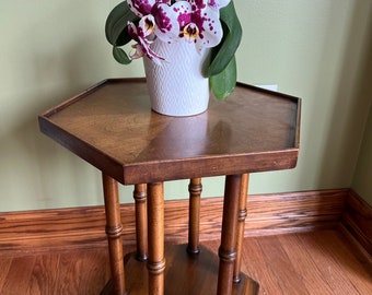Vintage Brandt Cherry finish Side Table/ Vintage Small Coffee Table/Cherry End Table/Small Wooden Table/