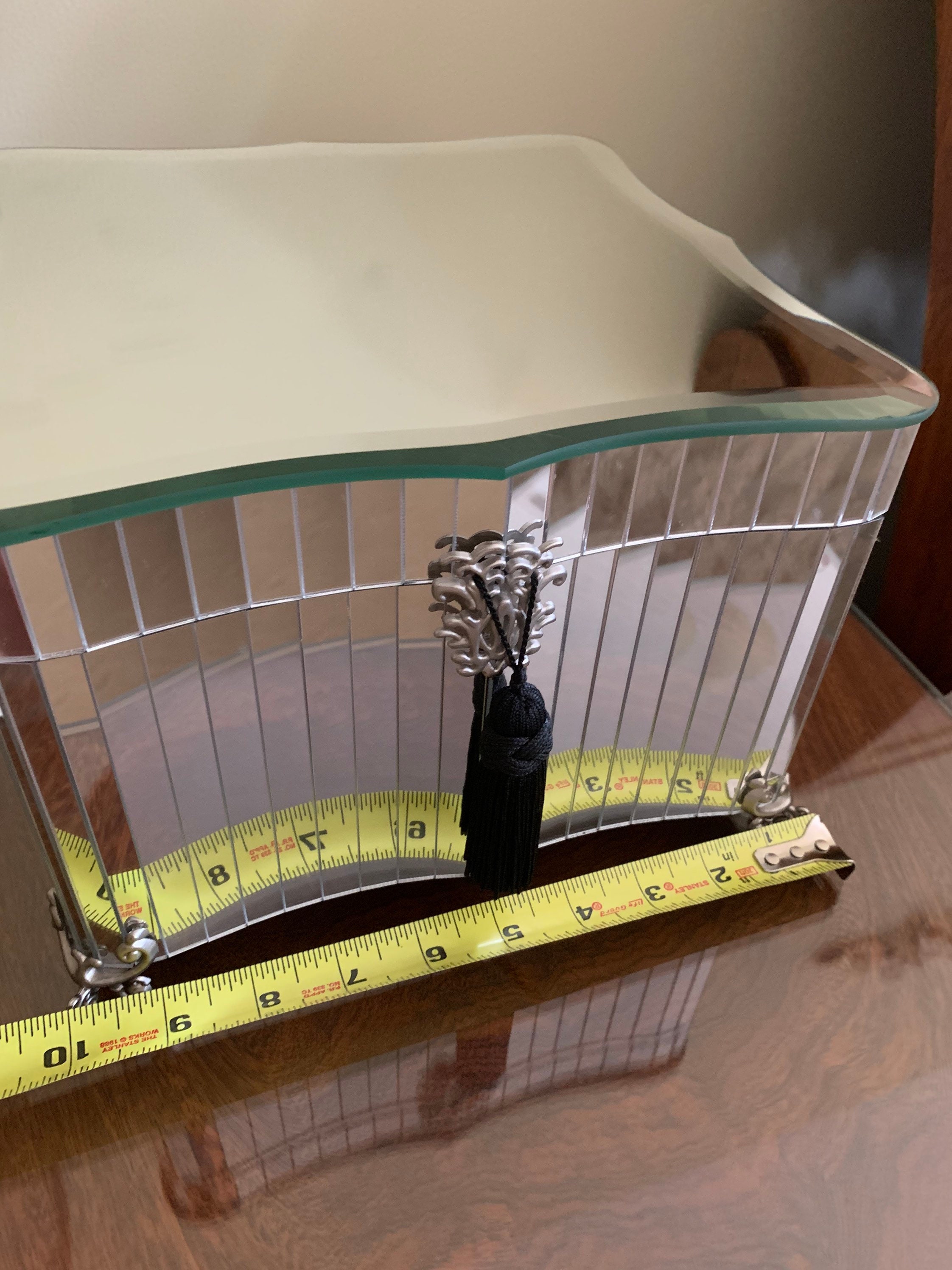 Bombay Company Mirrored Jewelry Box with Black Velvet Etsy