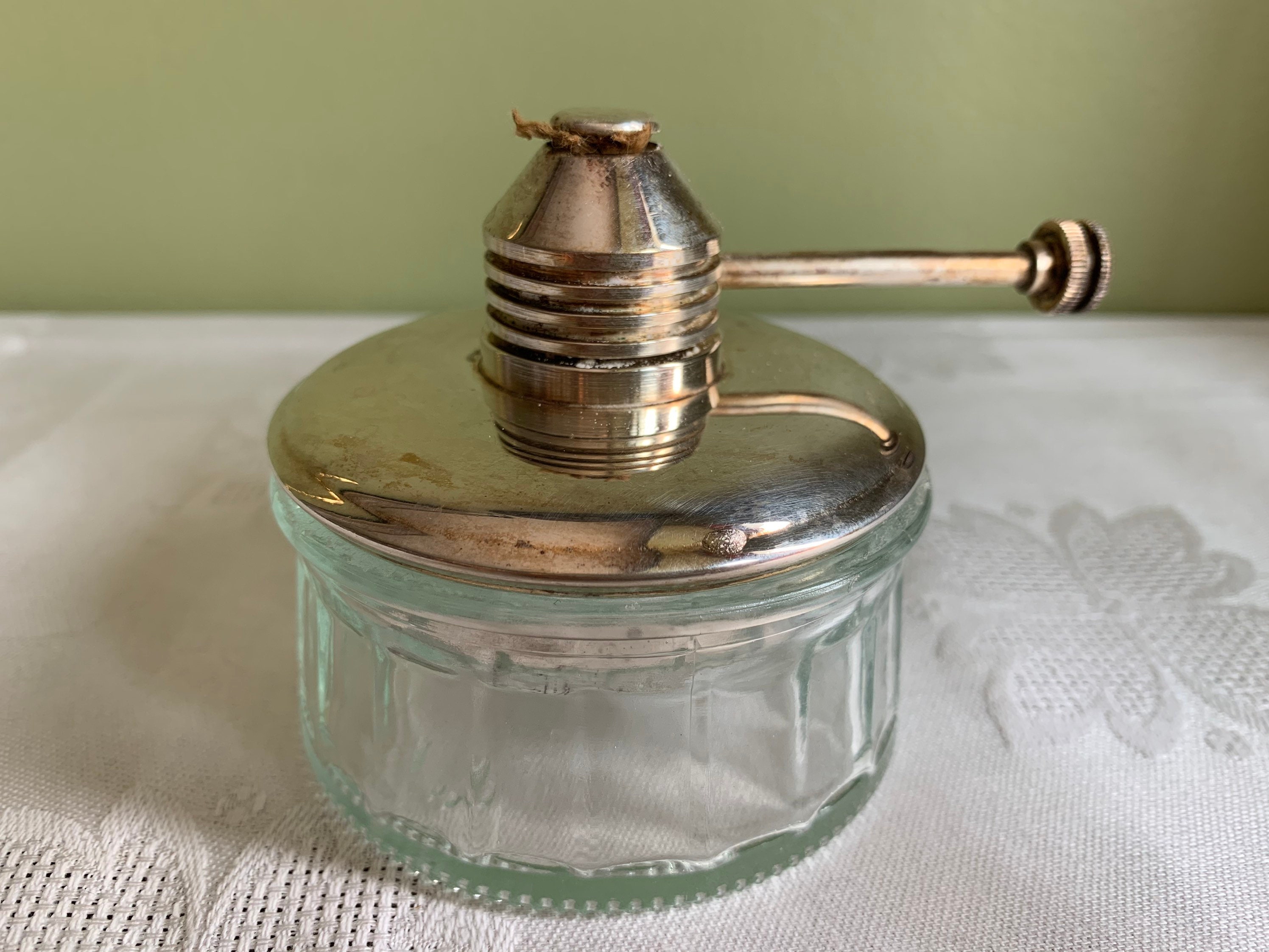 Antique Rare Silver Plated Small Oil Lamp Etsy
