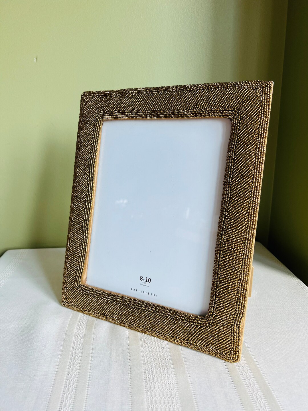 Vintage Large Gold Beads Picture Frame/ Pottery Barn Large Etsy