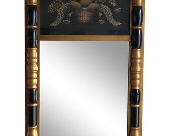 Mid Century Lambert Hitchcock Gilt Trumeau Mirror