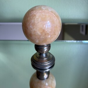Pink Calcite Sphere Ball/ Natural Pink/ Beige Stone Sphere Ball