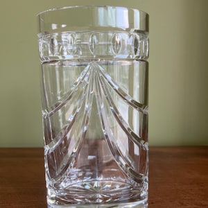Vintage Waterford Crystal Overture Collection Large Vase 10” Tall //Waterford Crystal Overture Oval Vase// Waterford Crystal Overture Vase