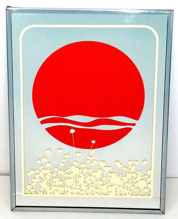 Vintage Bryton Mechanical Mirror Works Inc. Jim Roslof Sunset Etsy