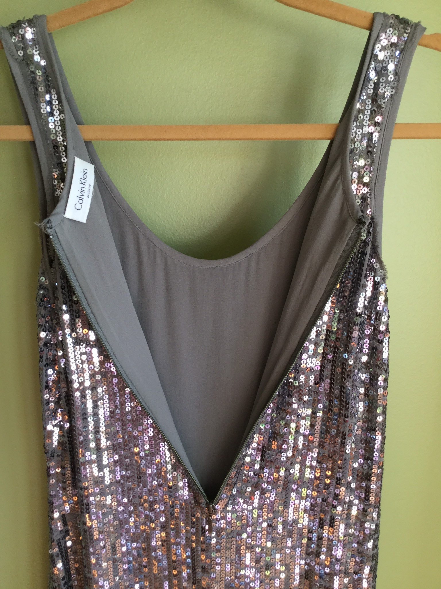 calvin klein silver sequin dress Calvin Klein Sequin Dresses for Women