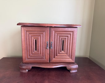 Armario de madera para joyería MCM APCO, Japón, con 4 cajones, cofre de madera para joyería, mueble para joyería, joyero grande