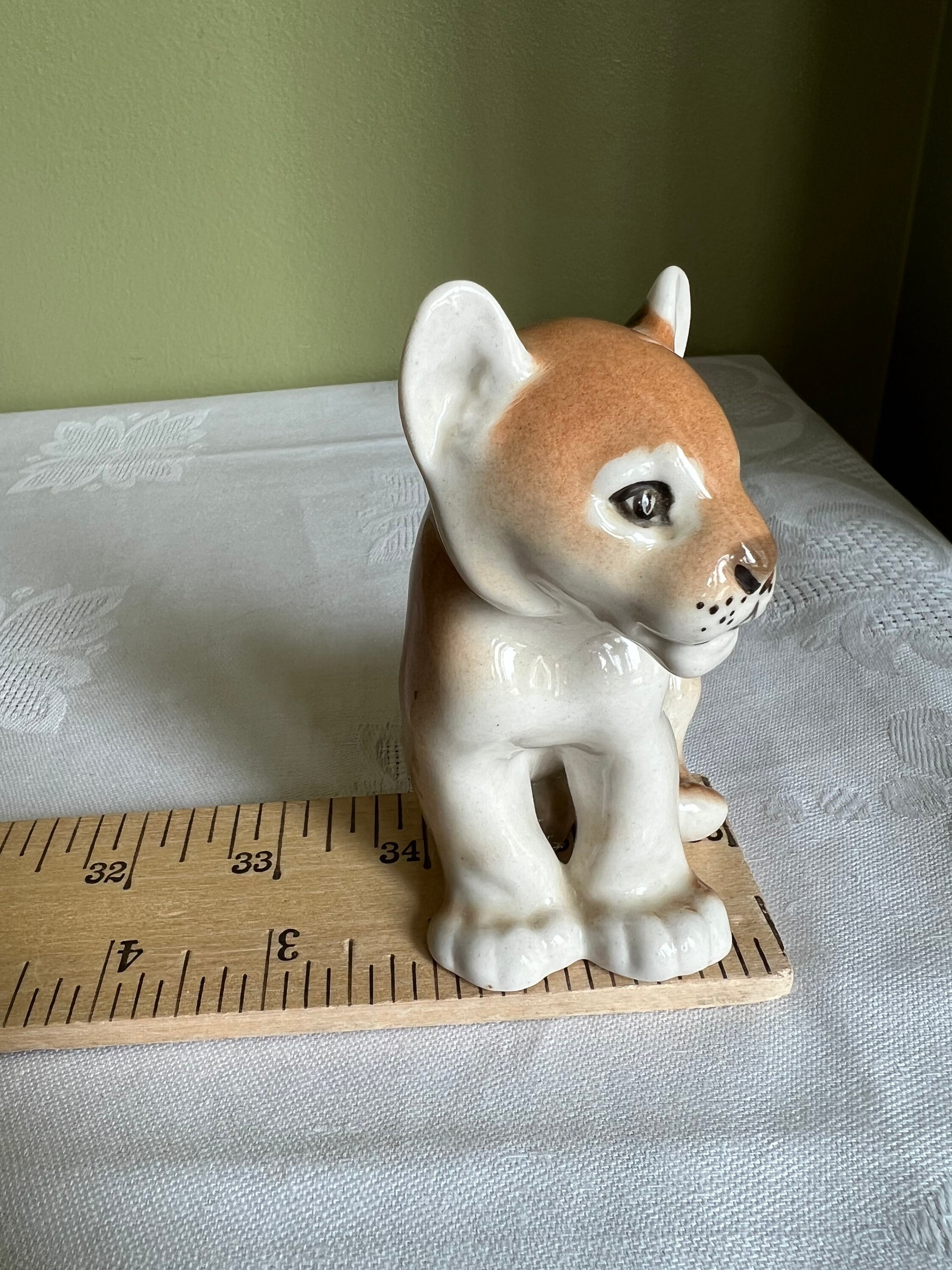thumbnail image 2 of Lomonosov Porcelain Figurine - Bear Cub With Honeycomb, 4 Inches (Handcrafted) 2 of 5